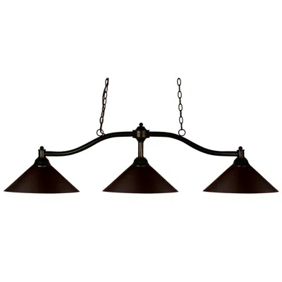 Z-lite Chance By  Bronze 14 Inch 3 Light Billiard Light