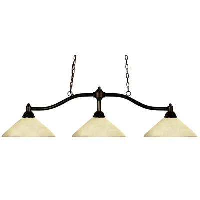 Z-lite Chance By  Bronze 3 Light Billiard Light