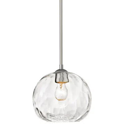 Z-lite Chloe 10" Wide Brushed Nickel Clear Glass Mini Pendant