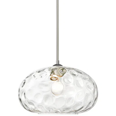 Z-lite Chloe 14" Wide Brushed Nickel Clear Glass Pendant Light