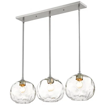Z-lite Chloe 36" Wide Brushed Nickel 3-light Linear Pendant