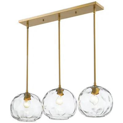 Z-lite Chloe 36" Wide Olde Brass 3-light Pendant