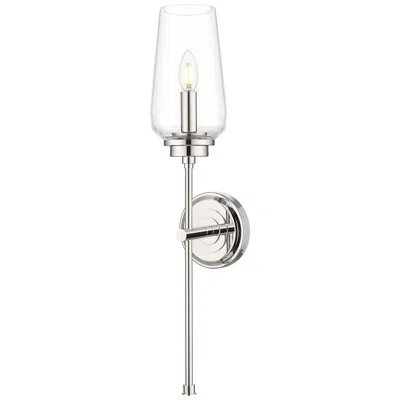 Z-lite Clara By  Polished Nickel 1 Light Wall Sconce