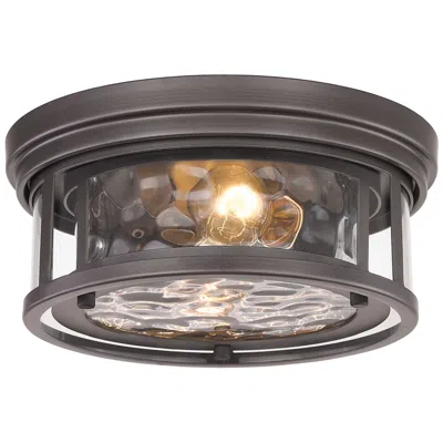 Z-lite Clarion 12" Wide Bronze 2-light Ceiling Light