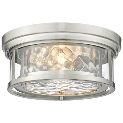 Z-lite Clarion 12" Wide Brushed Nickel 2-light Ceiling Light