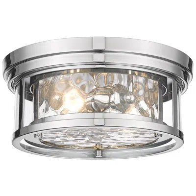 Z-lite Clarion By  Polished Nickel 2 Light Flush Mount