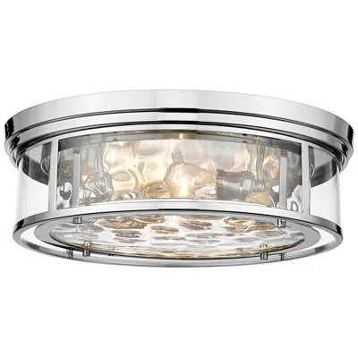 Z-lite Clarion By  Polished Nickel 4 Light Flush Mount