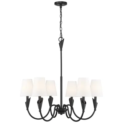 Z-lite Claudelle By  Matte Black 6 Light Chandelier