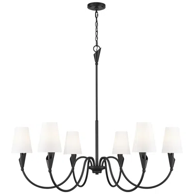 Z-lite Claudelle By  Matte Black 6 Light Chandelier