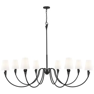 Z-lite Claudelle By  Matte Black 8 Light Chandelier