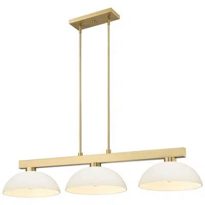 Z-lite Cobalt 49" Wide Modern Gold 3-light Billiard Pendant