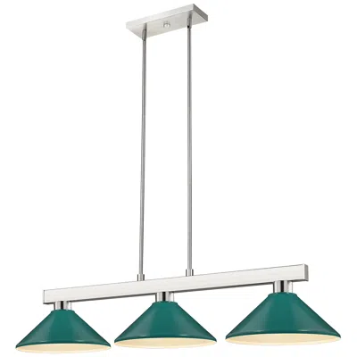 Z-lite Cobalt By  Brushed Nickel 3 Light Billiard Light