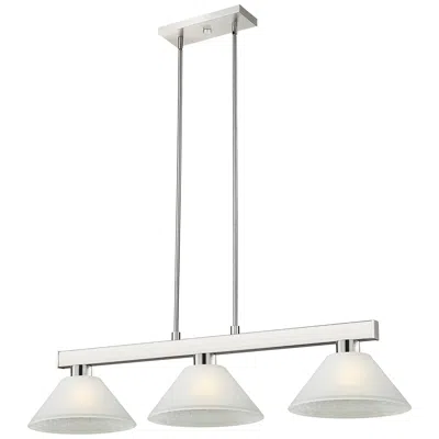 Z-lite Cobalt By  Brushed Nickel 3 Light Billiard Light