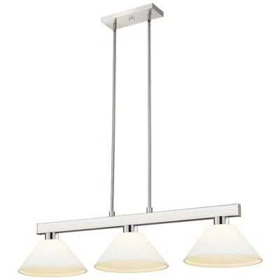 Z-lite Cobalt By  Brushed Nickel 3 Light Billiard Light