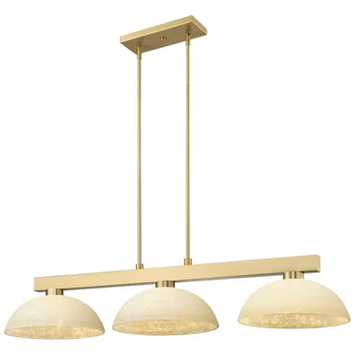 Z-lite Cobalt By  Modern Gold With Golden Mottle 3 Light Billiard