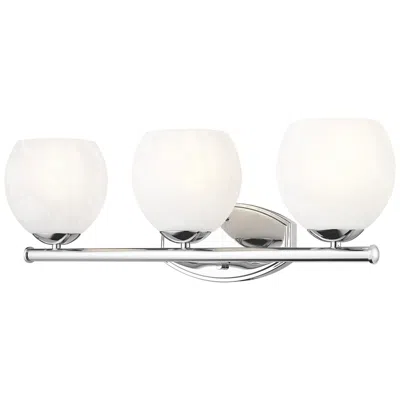 Z-lite Colette Chrome  3 Light Vanity With Feathered White Shade