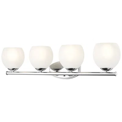 Z-lite Colette Chrome  4 Light Vanity With Feathered White Shade
