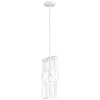 Z-lite Contour By  White 1 Light Mini Pendant