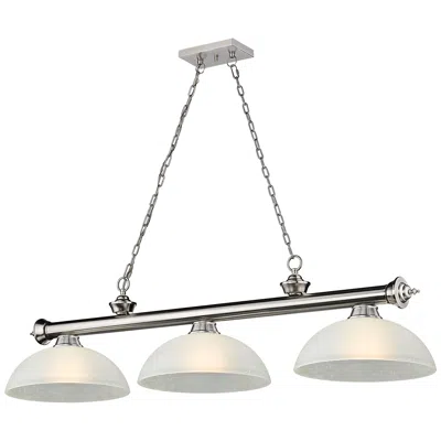 Z-lite Cordon 57 1/4" Wide Brushed Nickel 3-light Billiard Pendant