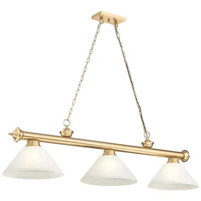 Z-lite Cordon  By  3 Light Billiard In White