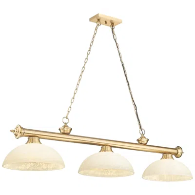 Z-lite Cordon  By  3 Light Billiard In Gold