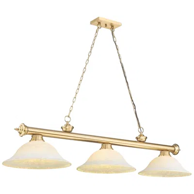 Z-lite Cordon  By  3 Light Billiard In Gold