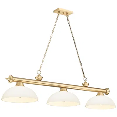 Z-lite Cordon  By  3 Light Billiard In Gold