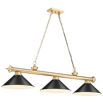 Z-lite Cordon  By  3 Light Billiard In Gold