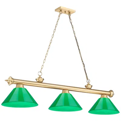 Z-lite Cordon  By  3 Light Billiard In Gold