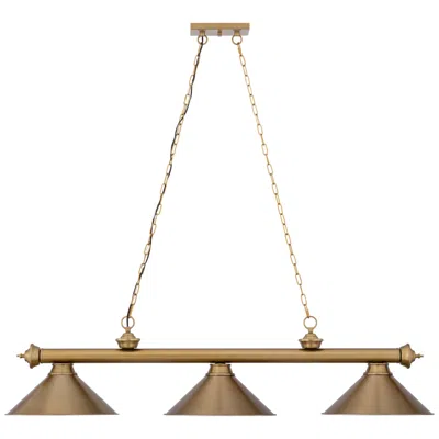 Z-lite Cordon  By  3 Light Billiard In Gold