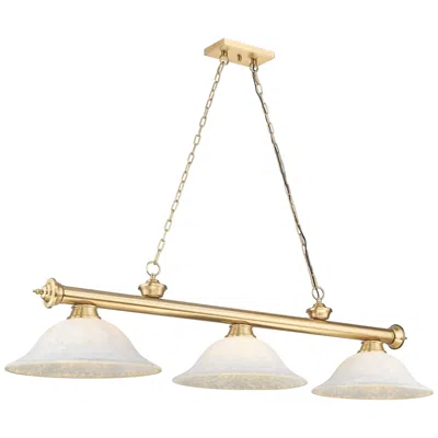 Z-lite Cordon  By  3 Light Billiard In Gold