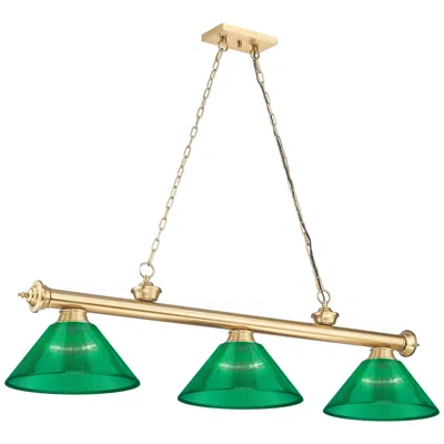 Z-lite Cordon  By  3 Light Billiard In Gold