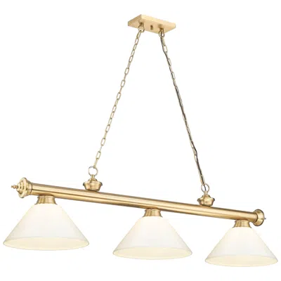 Z-lite Cordon  By  3 Light Billiard In Gold