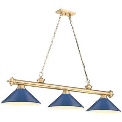 Z-lite Cordon  By  3 Light Billiard In Gold