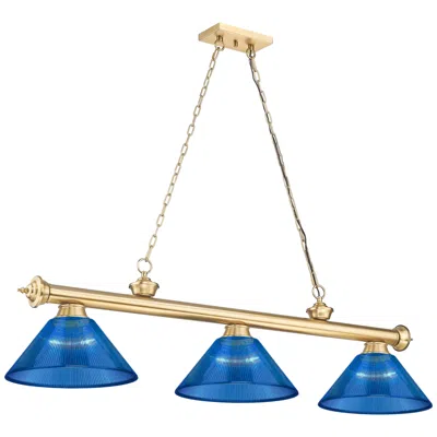 Z-lite Cordon  By  3 Light Billiard In Blue