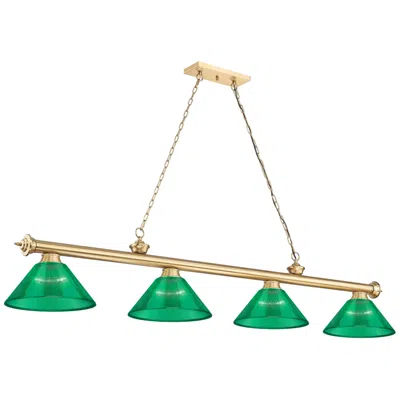 Z-lite Cordon  By  4 Light Billiard In Green