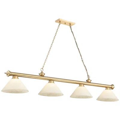Z-lite Cordon  By  4 Light Billiard In Gold