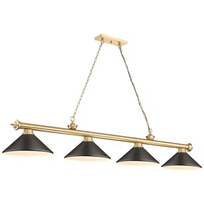 Z-lite Cordon  By  4 Light Billiard In Gold
