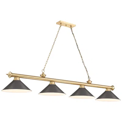 Z-lite Cordon  By  4 Light Billiard In Gold