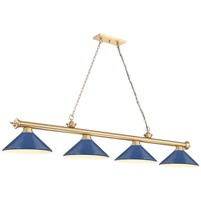 Z-lite Cordon  By  4 Light Billiard In Gold