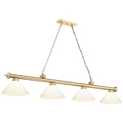 Z-lite Cordon  By  4 Light Billiard In Gold