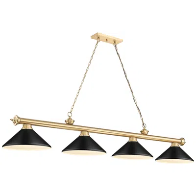 Z-lite Cordon  By  4 Light Billiard In Gold