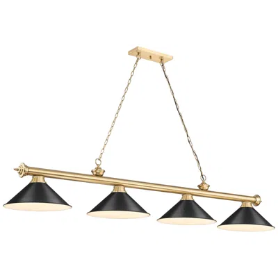 Z-lite Cordon  By  4 Light Billiard In Gold
