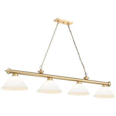 Z-lite Cordon  By  4 Light Billiard In Gold