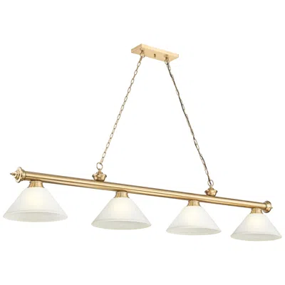 Z-lite Cordon  By  4 Light Billiard In Gold