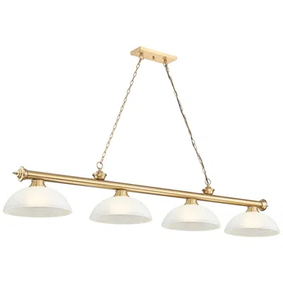 Z-lite Cordon  By  4 Light Billiard In Gold