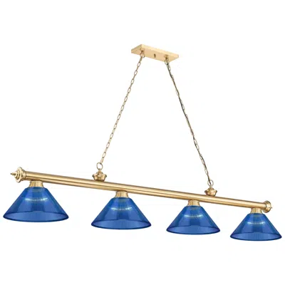 Z-lite Cordon  By  4 Light Billiard In Gold