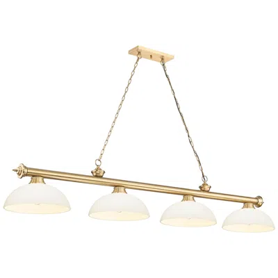 Z-lite Cordon  By  4 Light Billiard In Gold