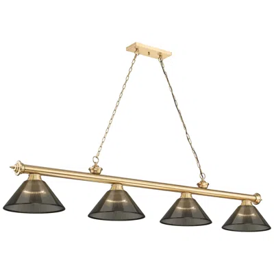 Z-lite Cordon  By  4 Light Billiard In Gold