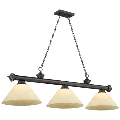 Z-lite Cordon By  Bronze 3 Light Billiard Light